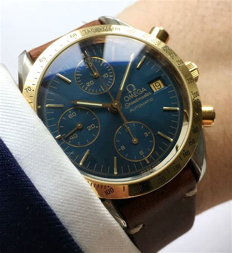 omega speedmaster reduced blue|omega speedmaster blue face.